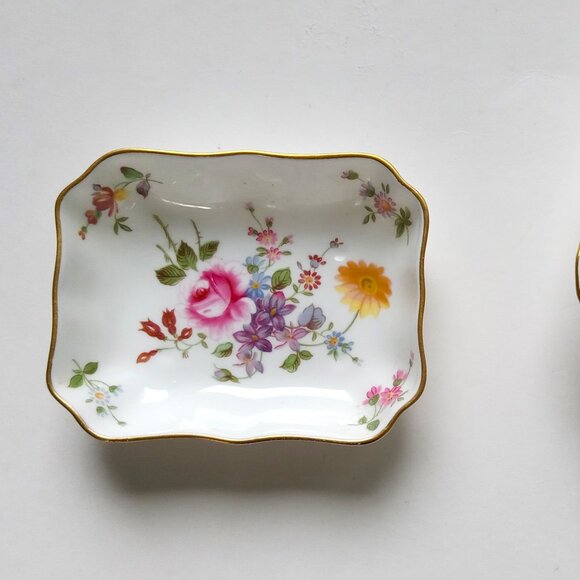 Royal Crown Derby Posies 2 Small Dishes & Vase Open Trinket Vanity Set of 3 Pcs. - Picture 15 of 16